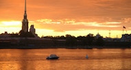 Fortezza Pietro e Paolo al tramonto