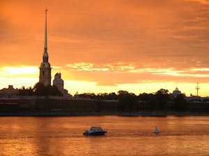 Fortezza Pietro e Paolo al tramonto