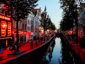 red light district by night