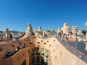 Casa Mila vue sur le toit Barcelone