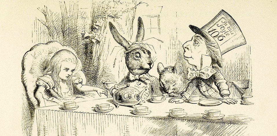 Alice in wonderland illustrazioni manoscritto