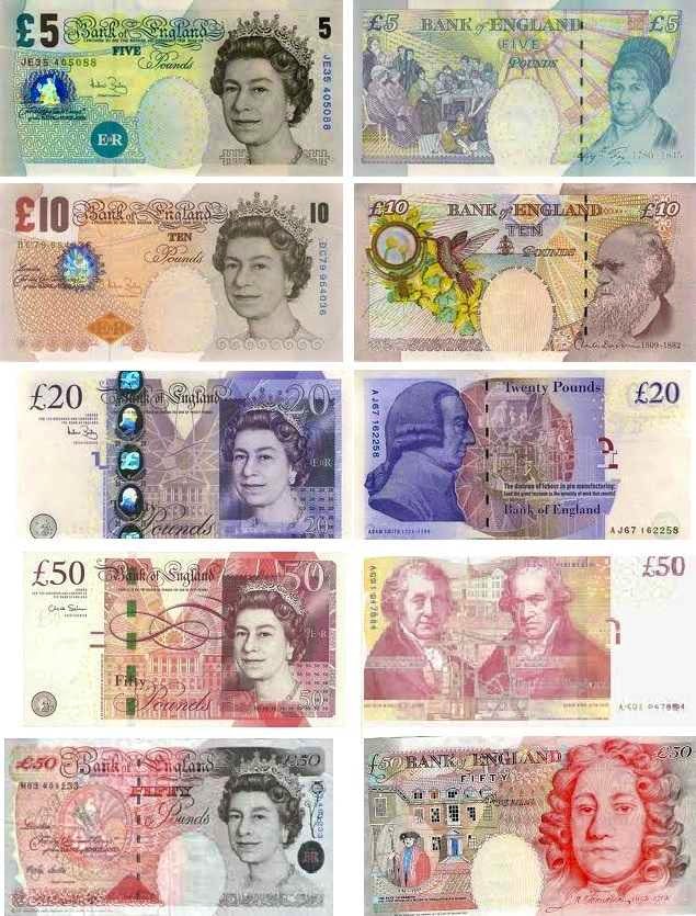 Banconote inglesi - Dove cambiare gli euro in sterline