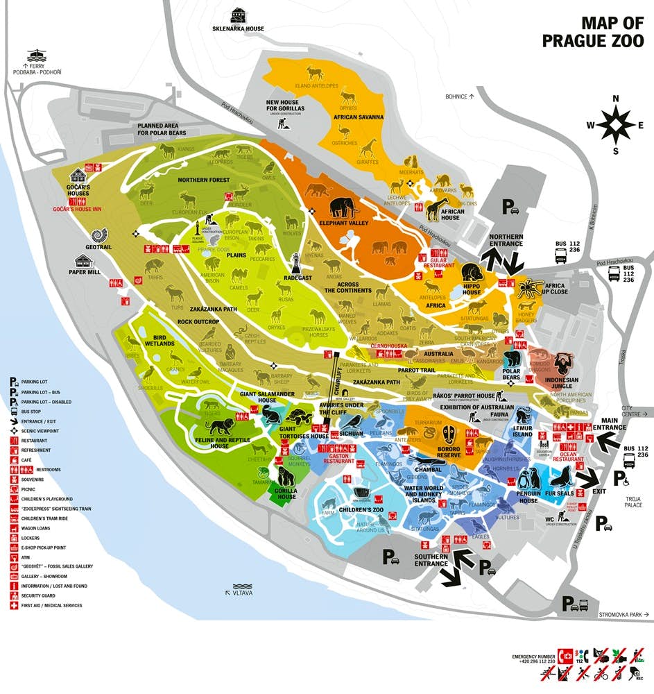 mappa zoo praga